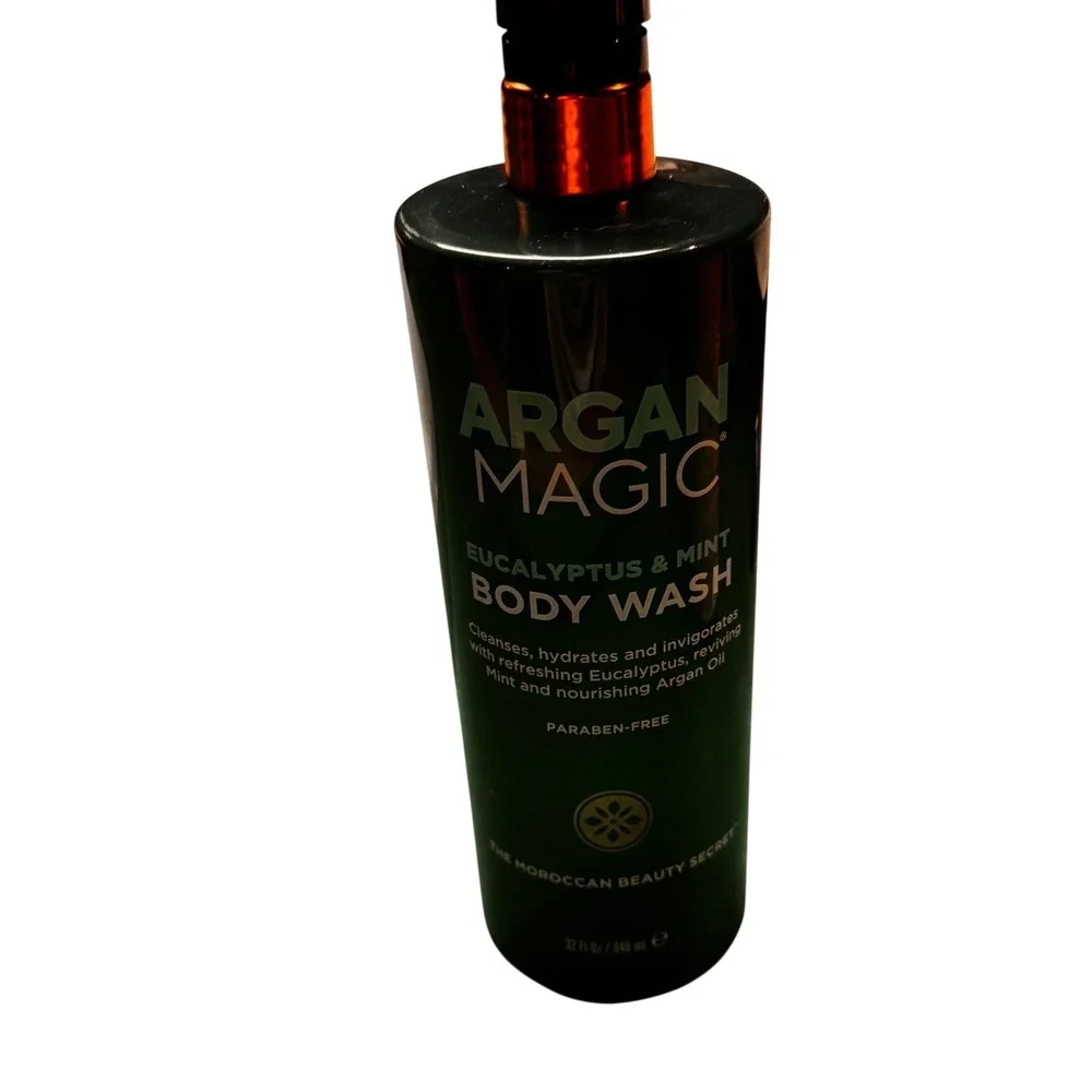 Argan Magic Eucalyptus‎ & Mint Body Wash 32oz Argan Oil Paraben-Free Pump Bottle